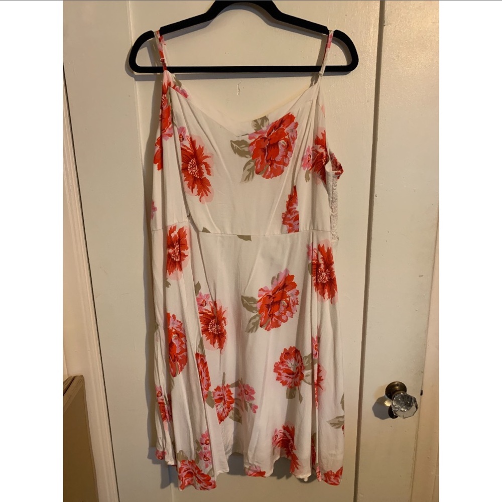 Old Navy XXL Fit n Flare pink floral dress